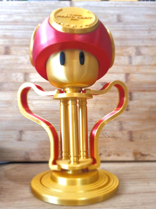 Mario Kart Inspired Mushroom Cup Trophy - L IS REAL 2401
