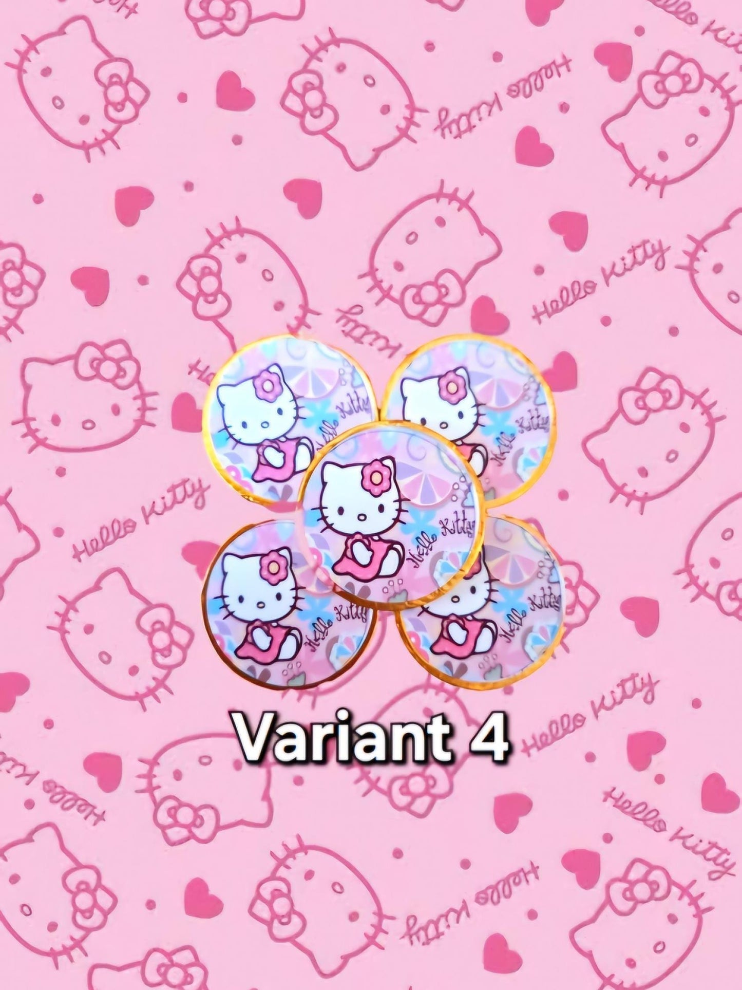 Shiny Hello Kitty Double sided chocolate coins . UK seller