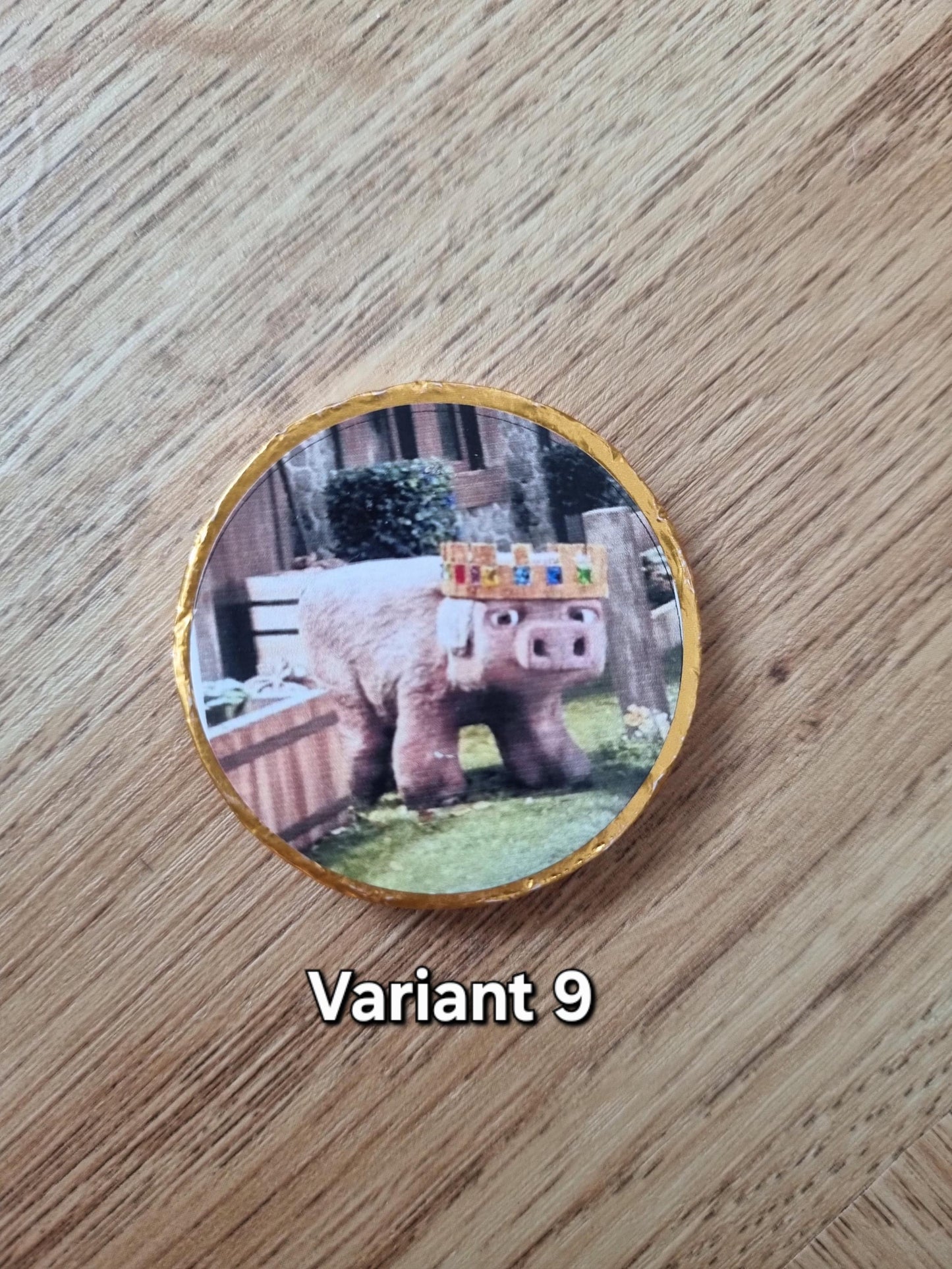 Stunning Minecraft Double sided chocolate coins . UK seller