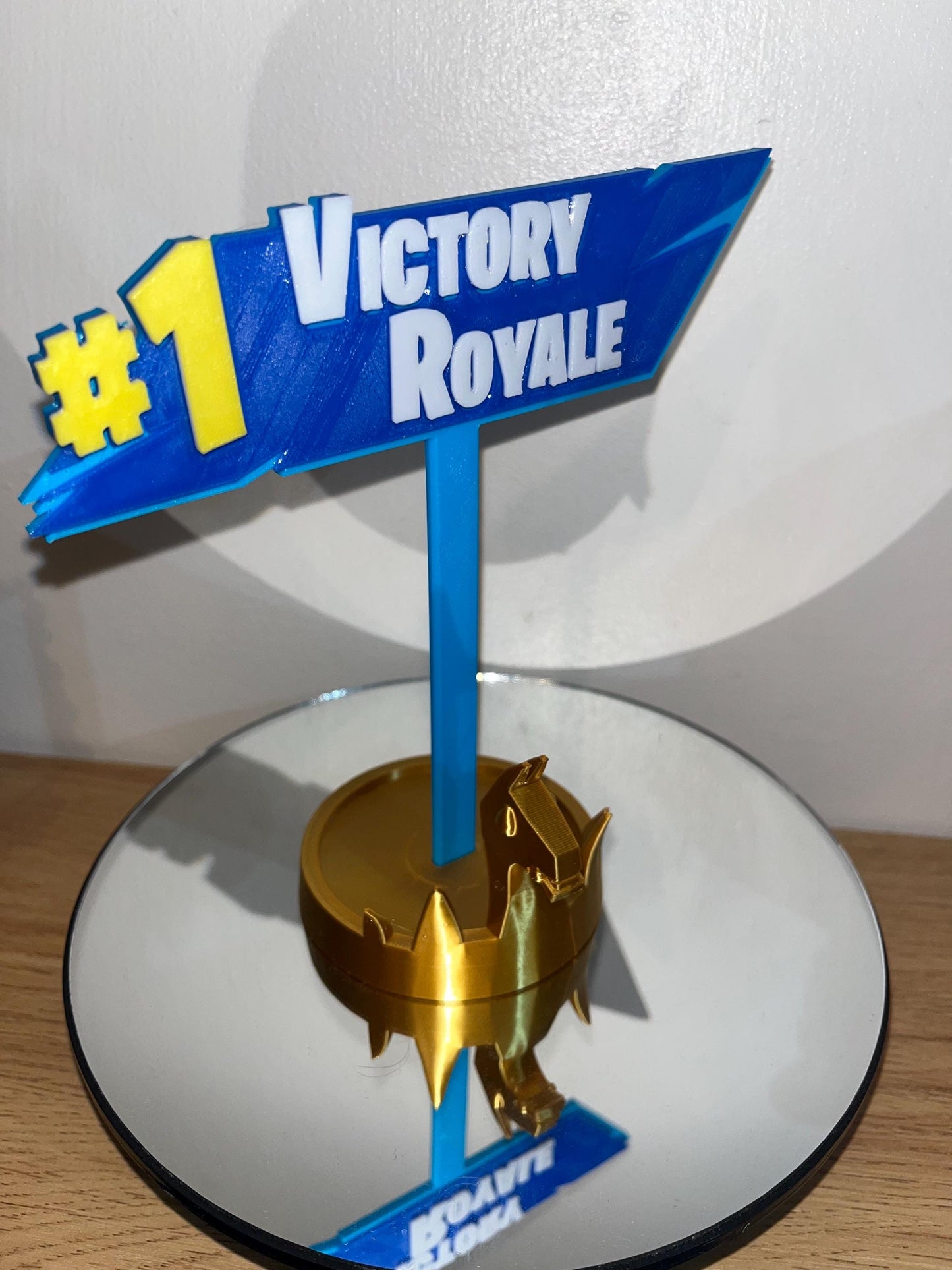 Personalised Fortnite Victory Royale 3D sign with removable base options