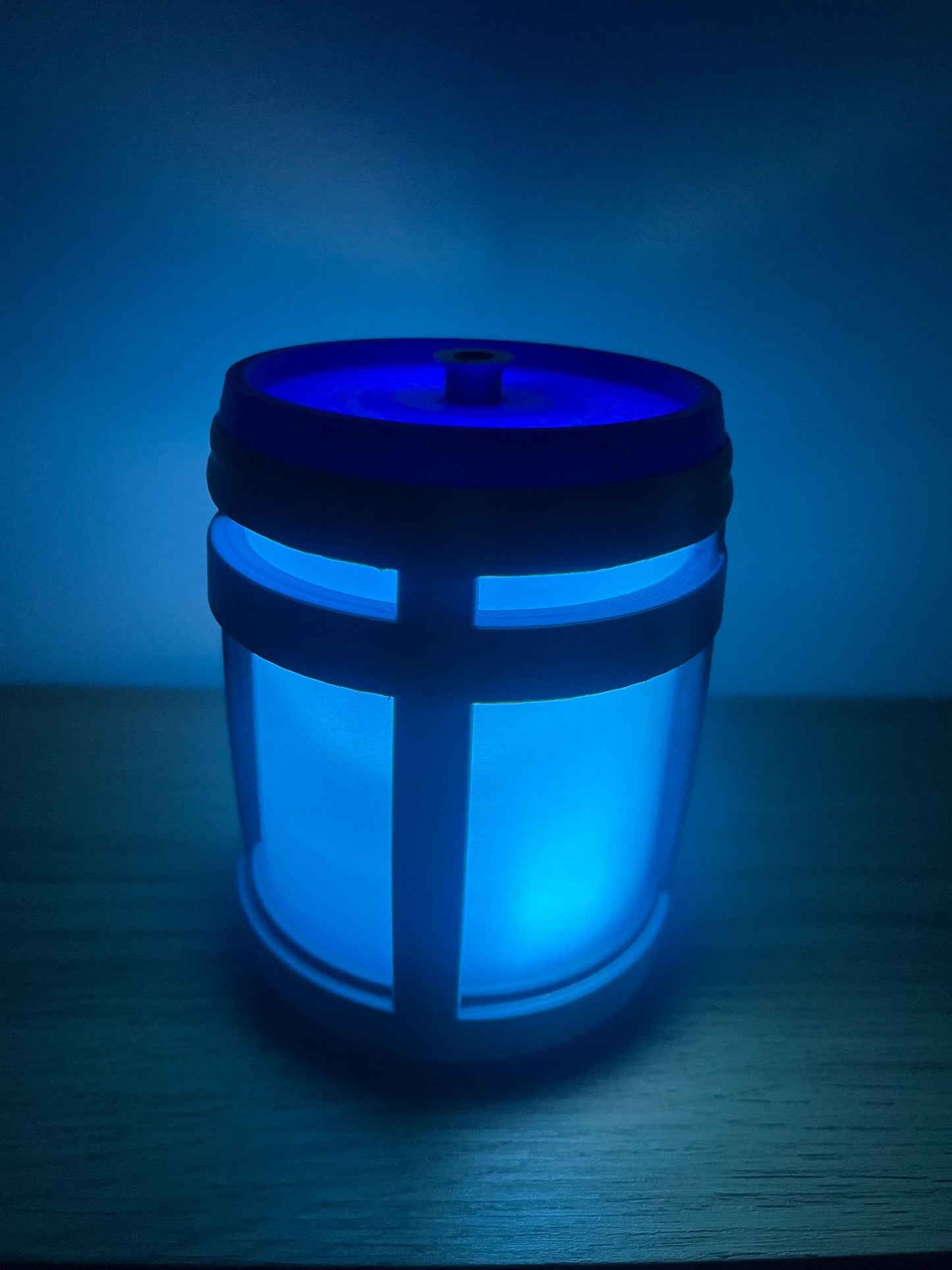 Fortnight glowing Chug Jug lantern with Push operated LED light.