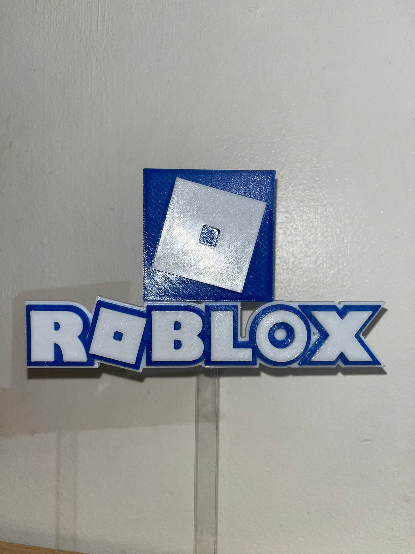 Roblox 3D sign or cake topper with removable stick and base options