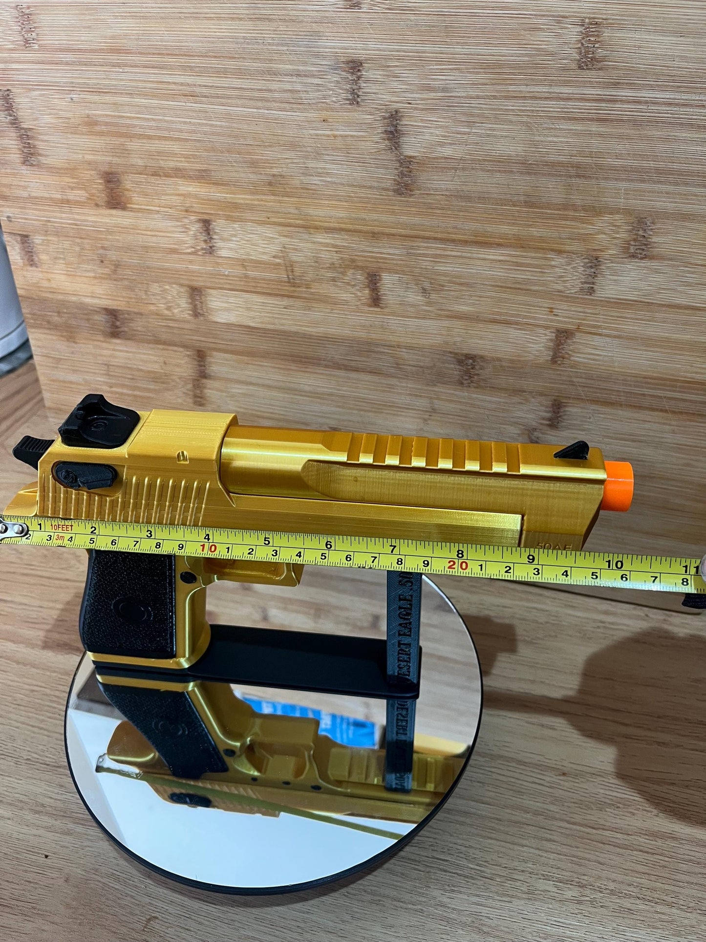 Desert Eagle prop gun with detachable base -  perfect for gamers. Deadpool, Available in Gold or Gold/Black. UK shop.