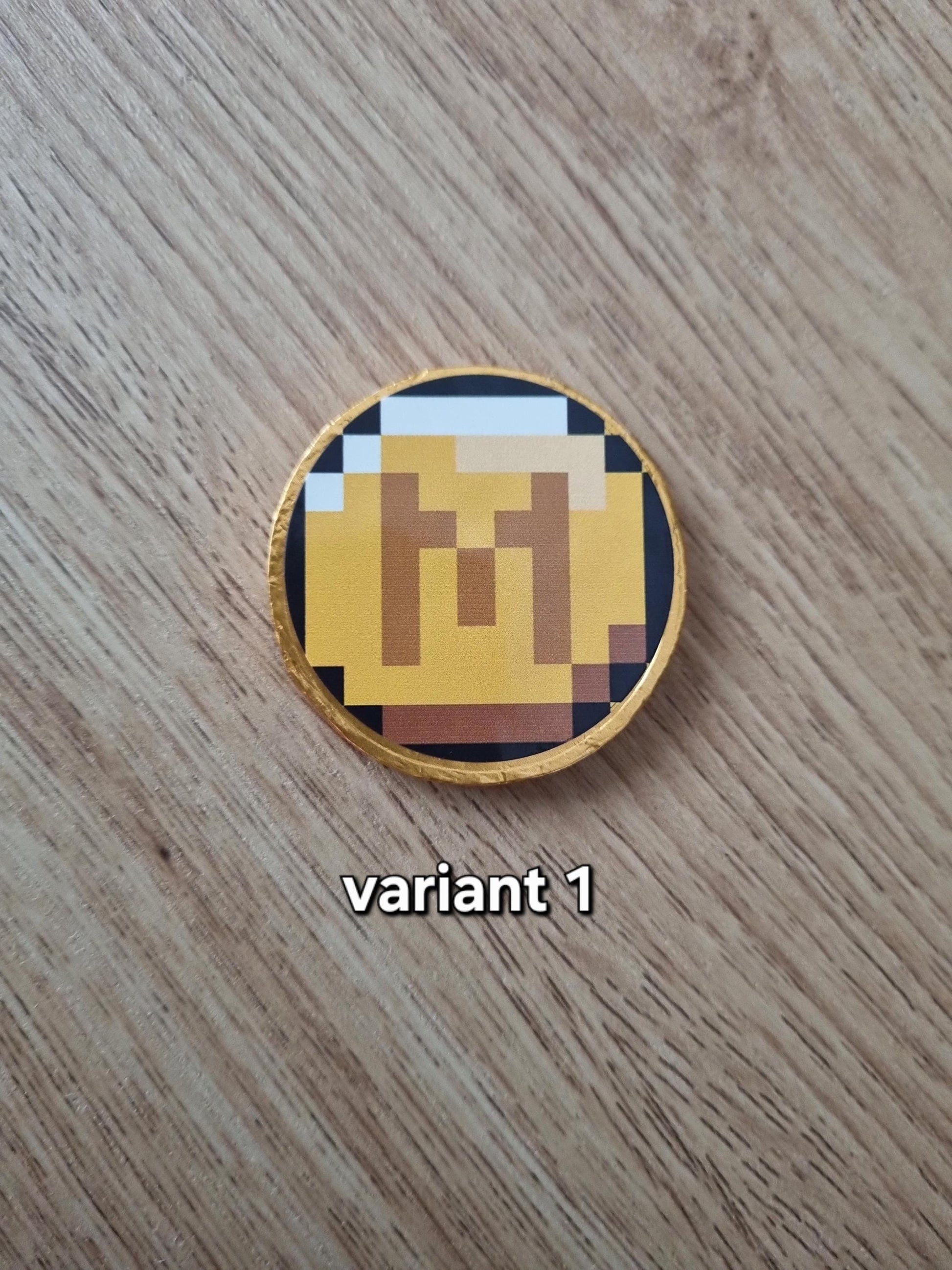 Stunning Minecraft Double sided chocolate coins . UK seller