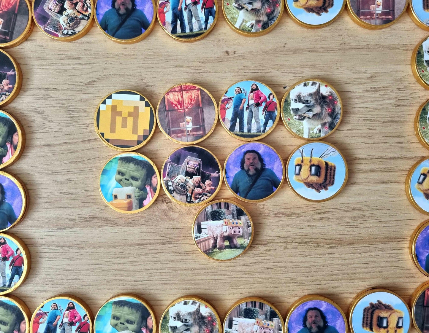 Stunning Minecraft Double sided chocolate coins . UK seller