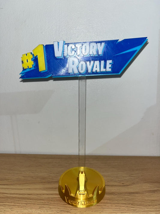 Personalised Fortnite Victory Royale 3D sign with removable base options