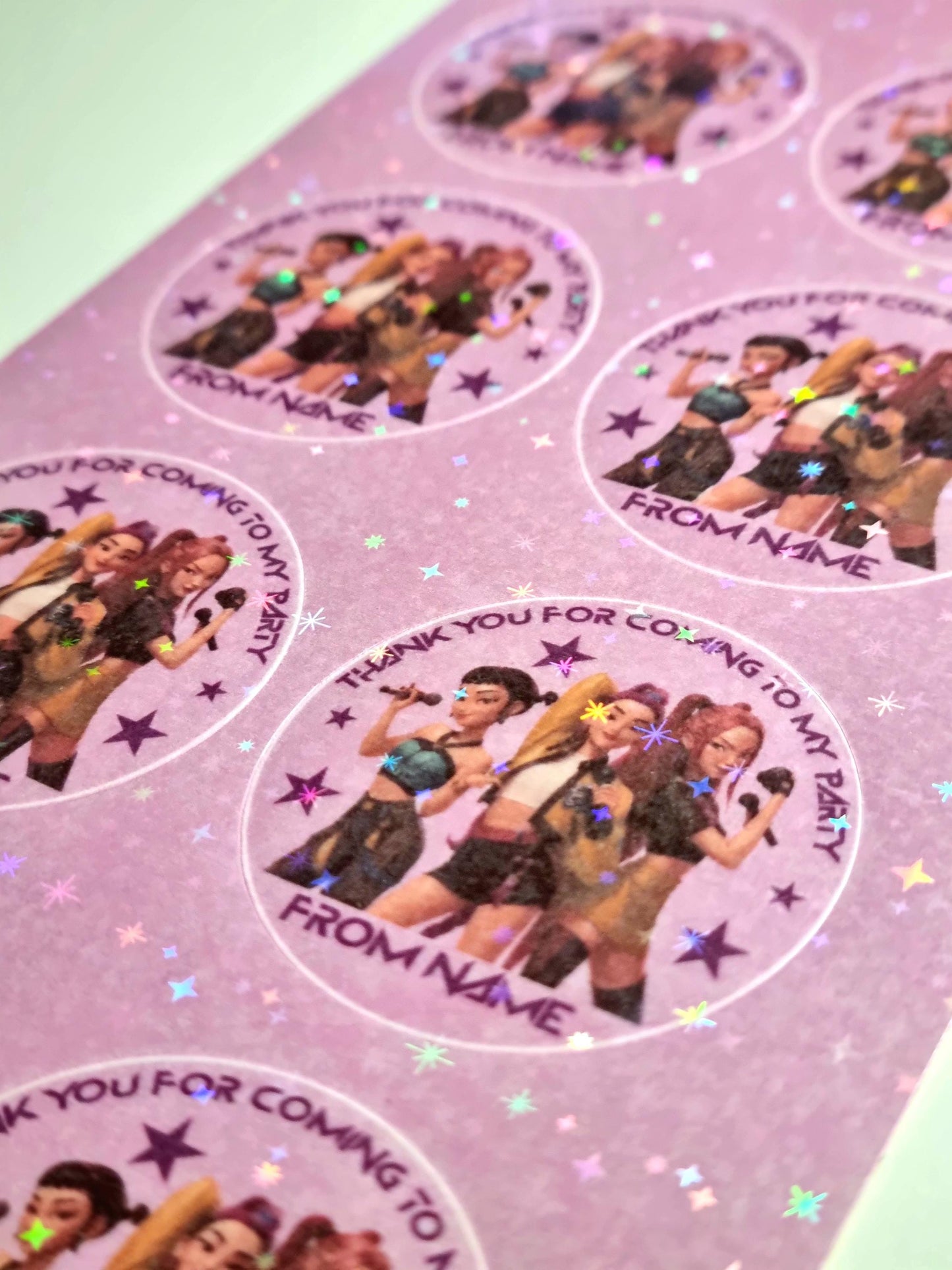 Personalised 'Thank you for coming to my party' - Stickers