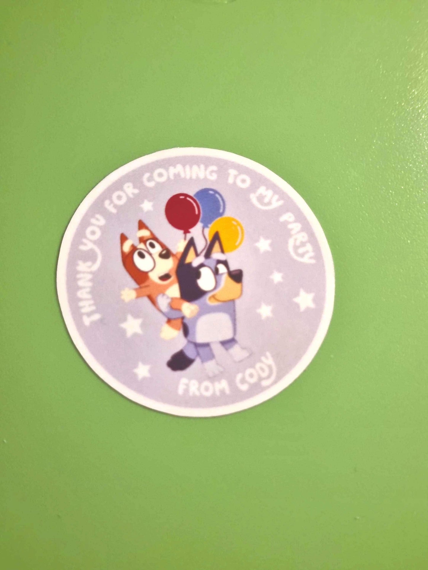 Personalised 'Thank you for coming to my party' - Stickers