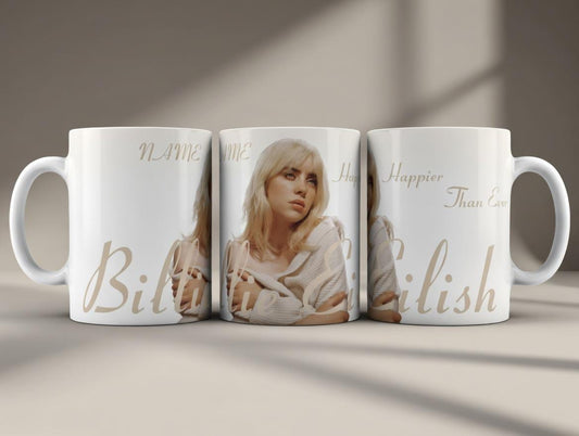 Billie Eilish- Happier than ever Drinking Coffee Tea Mug Cup