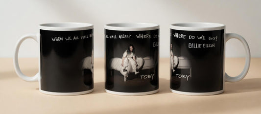 Billie Eilish - When we fall asleep, where do we go? - personalised - Drinking Coffee Tea Mug Cup