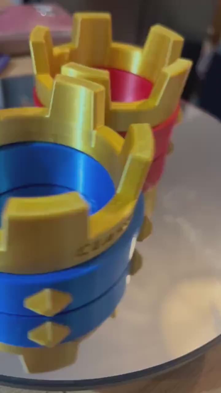 Clash Royale and Clans Crown with colour, size  and engraving options.