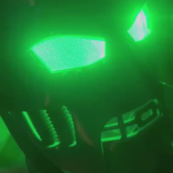 Dr Doom Mask with LED light eyes and twist tightening head strap