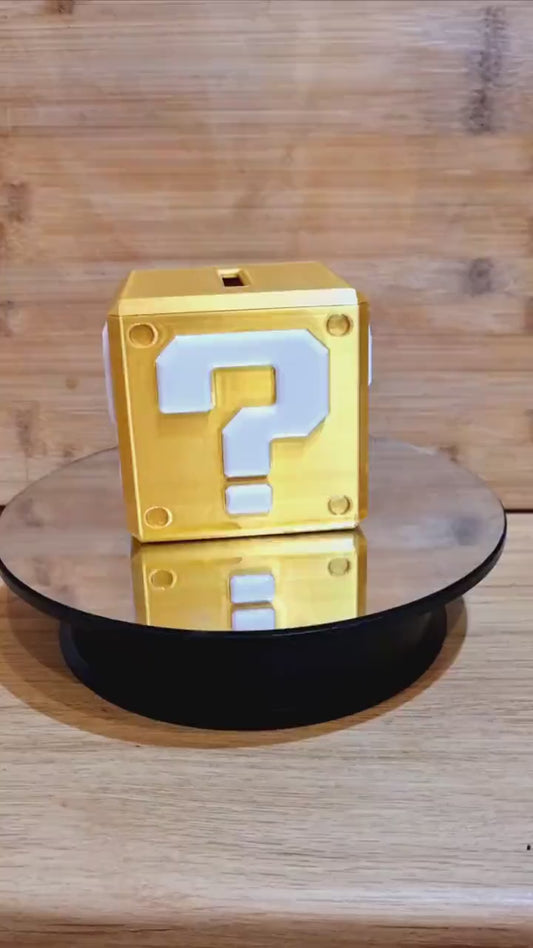 Gold Mario Inspired Mystery Money Box
