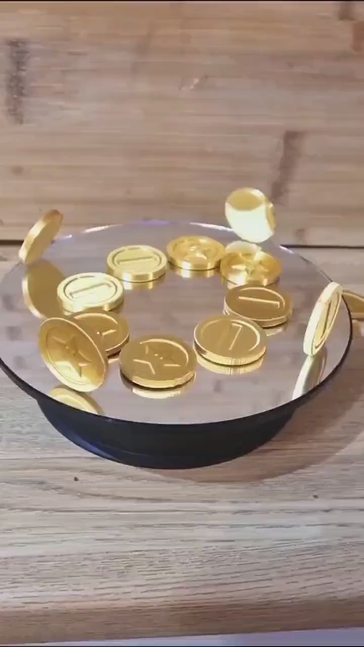 Stunning Mario Kart Gold Star or Pipe Coins in shiny gold. Single and Double sided. UK seller